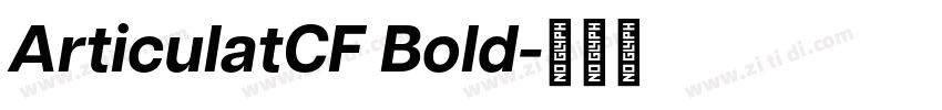 ArticulatCF Bold字体转换